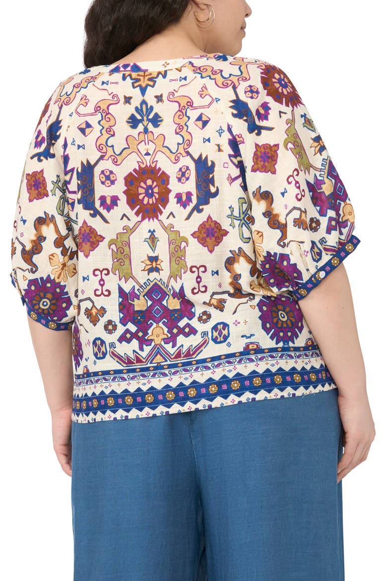 Print Top, Alternate, color, NEW IVORY