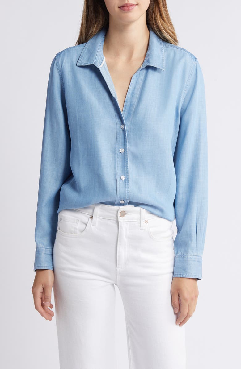 Tommy Bahama Chambray All Day Coastalina Button-Up Shirt, Main, color,