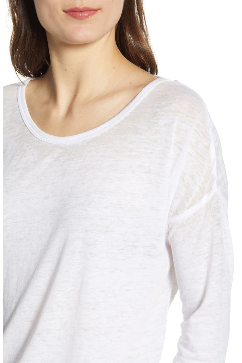 Zander Long Sleeve Burnout Tee, Alternate, color, WHITE