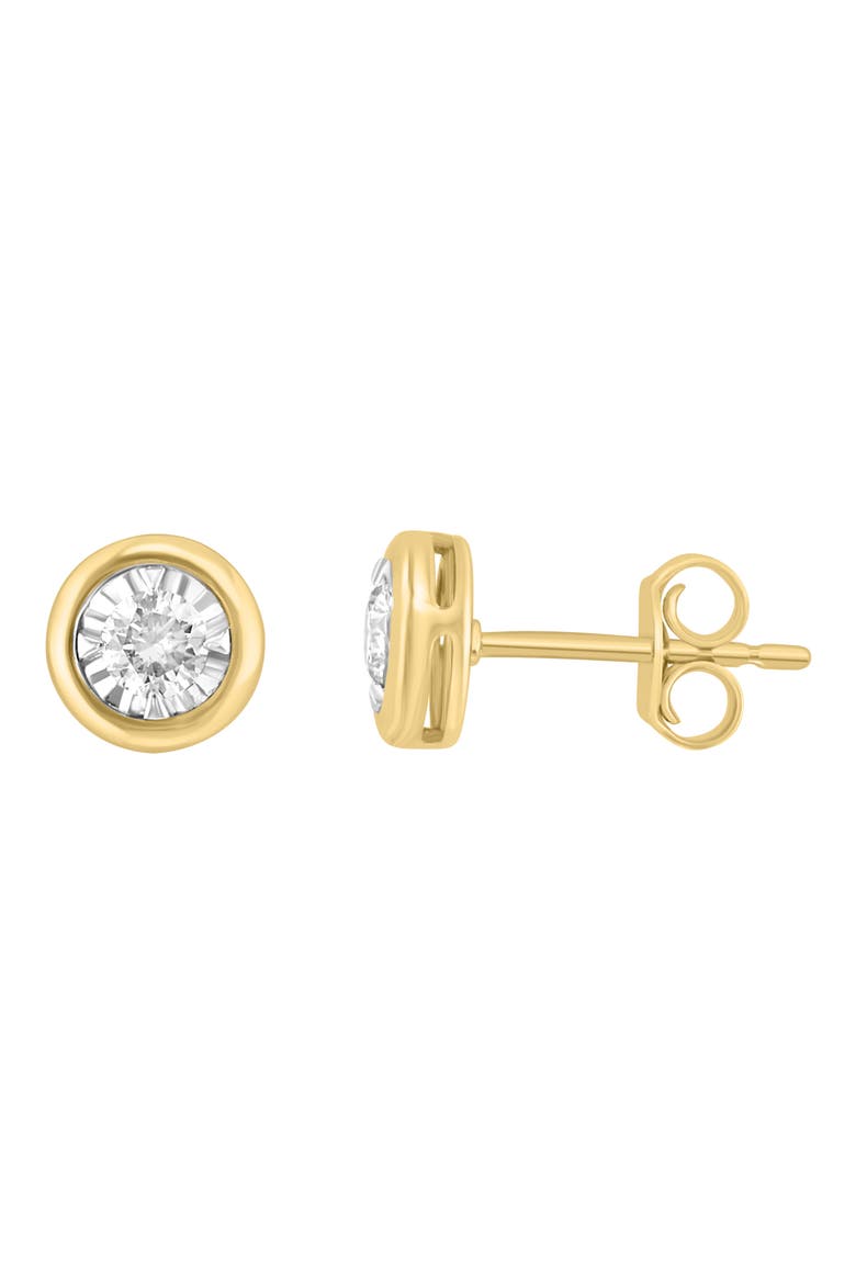 Round Diamond Stud Earrings, Alternate, color, GOLD