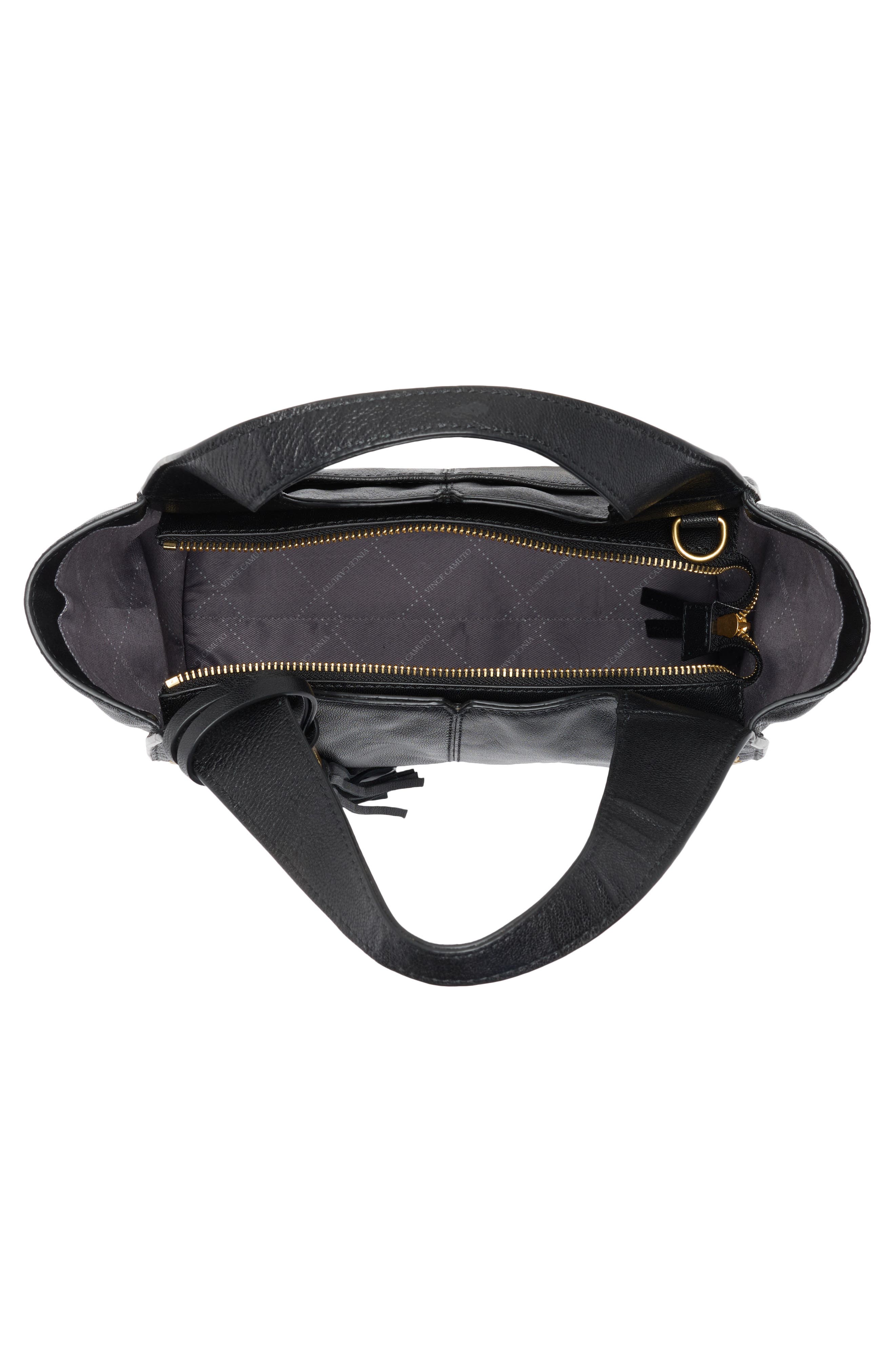 Vince Camuto Aleah Leather Satchel, Alternate, color, Black 01