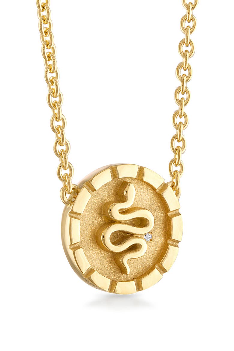 Wisdom Diamond Pendant Necklace, Main, color, GOLD