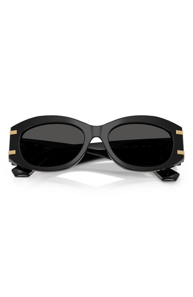 Dolce&Gabbana 55mm Oval Sunglasses, Alternate, color, 