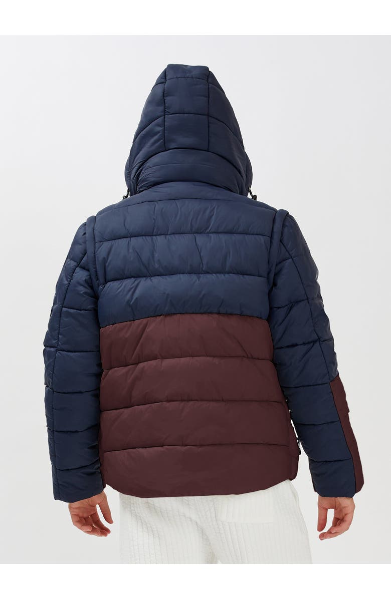 Point Zero MIDWEIGHT ZIP-OFF SLEEVES PUFFER, Alternate, color, Bordo