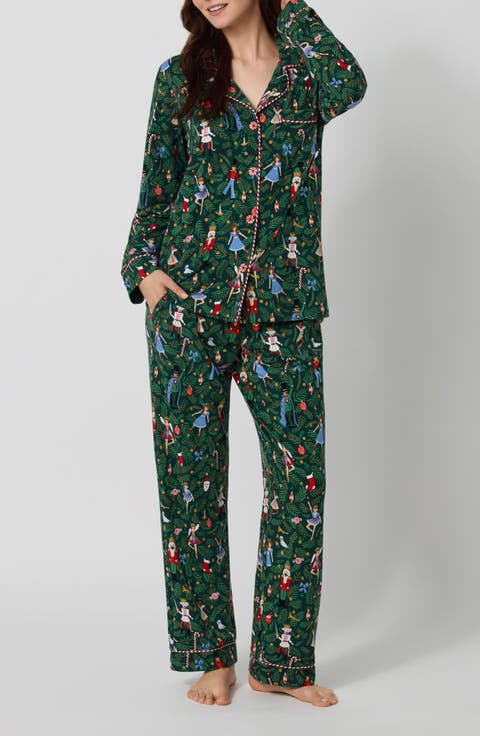 BedHead PJs x Rifle Paper Co. Long Sleeve Classic Stretch Jersey PJ Set