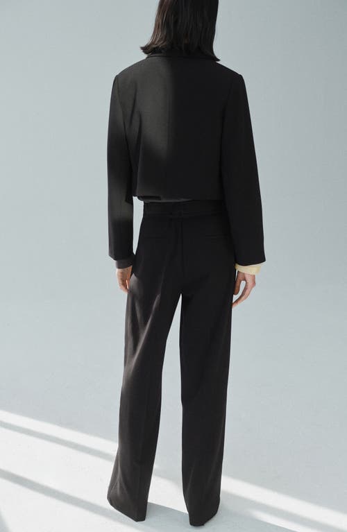 Mango Cagliari Straight Leg Pants In Black