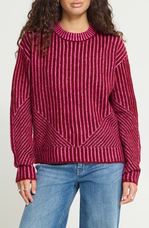 Ihkamara Striped Crewneck Sweater