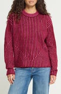 ICHI Ihkamara Striped Crewneck Sweater