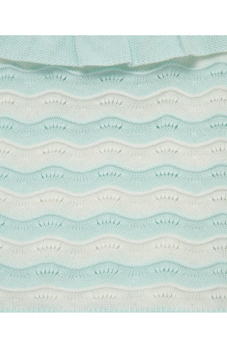 Little Me Stripe Cotton Pointelle Knit Tank & Shorts Set, Alternate, color, Aqua