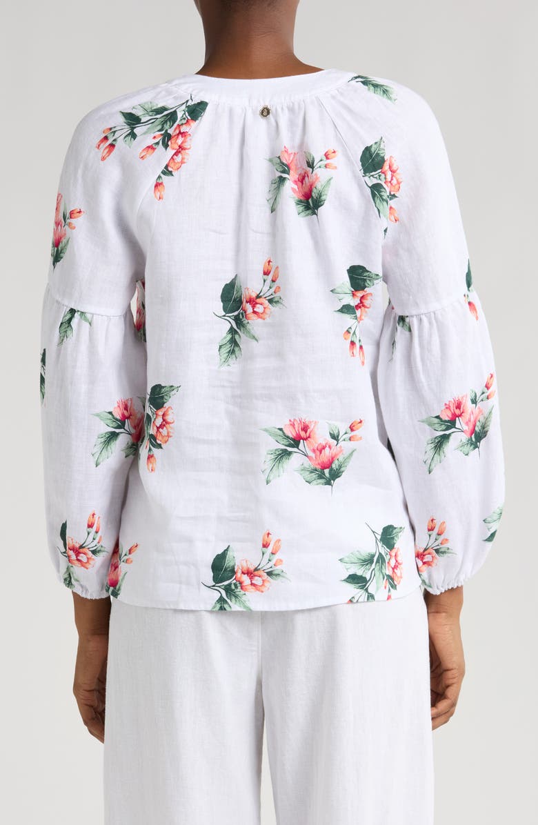 Tommy Bahama Florentina Flourish Linen Popover Top, Alternate, color, 
