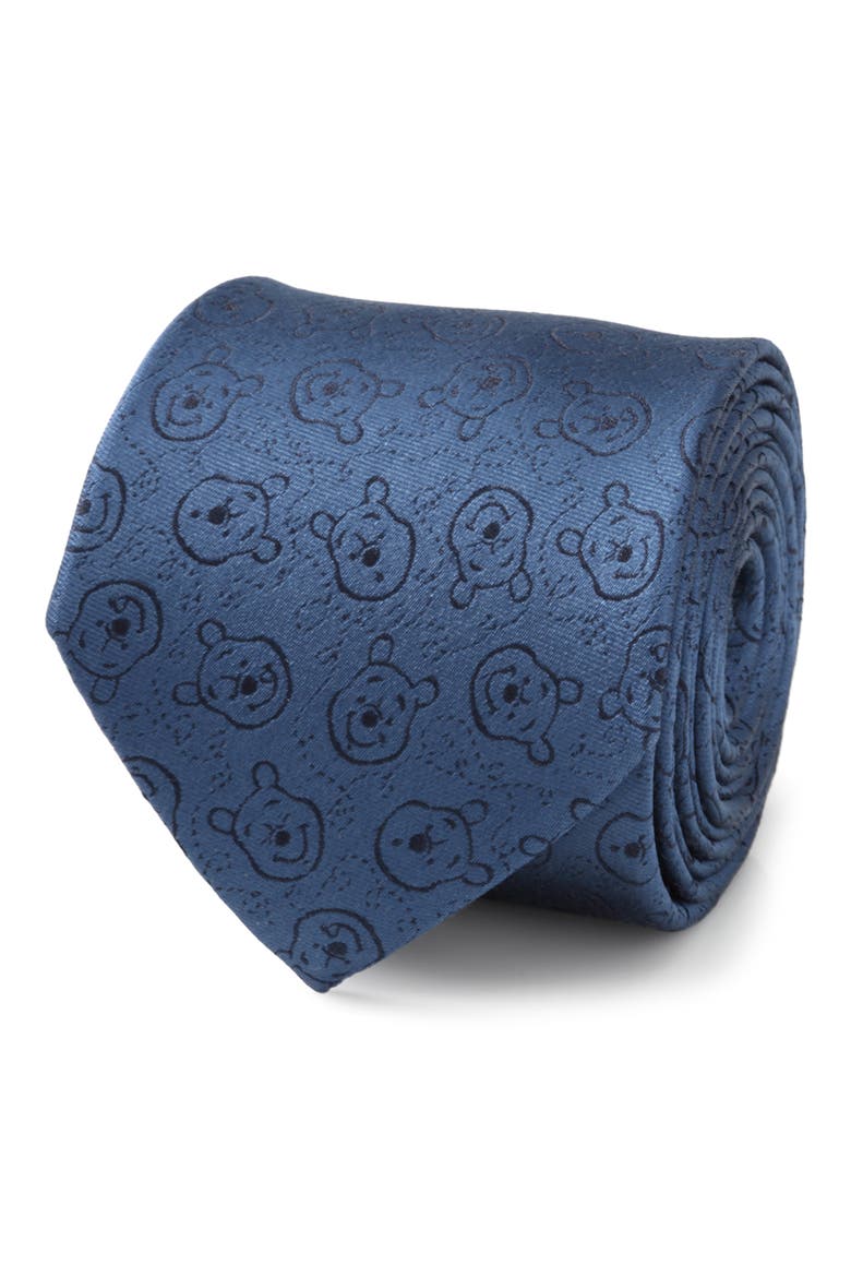Winnie the Pooh Silk Tie, Alternate, color, BLUE