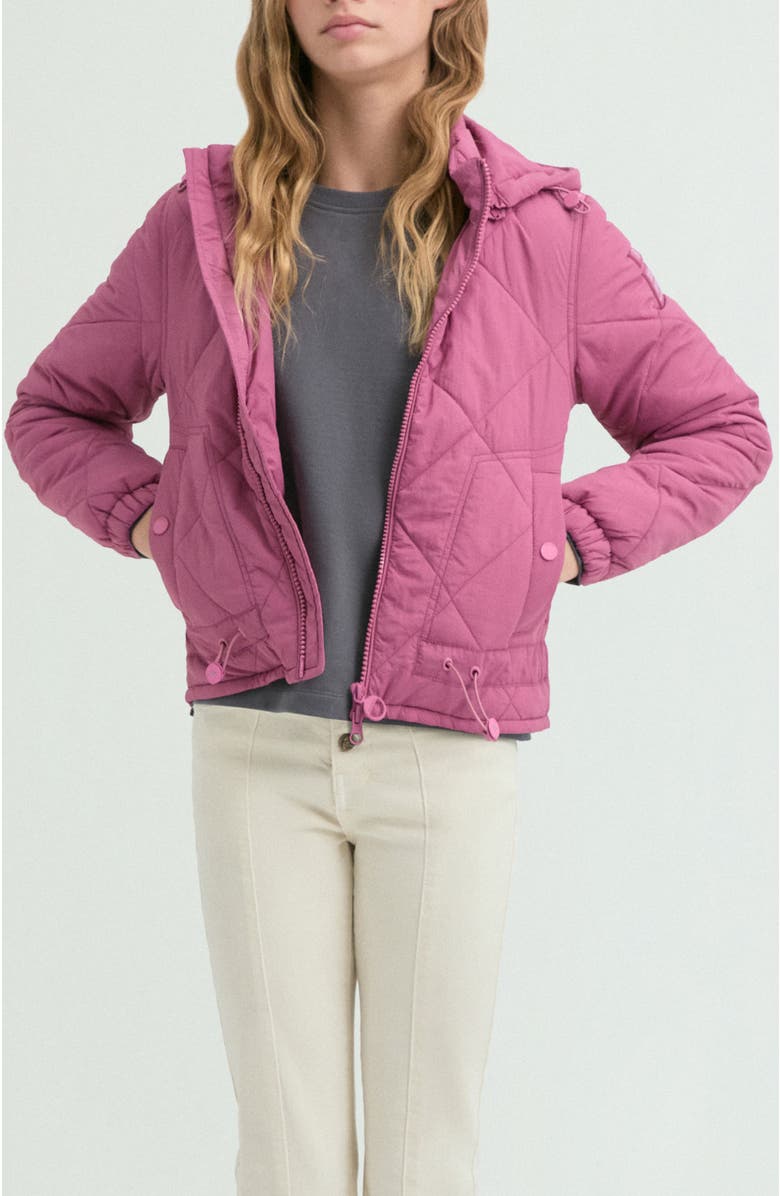 Scalpers Padded Jacket With Removable Hood, Main, color, Mauve