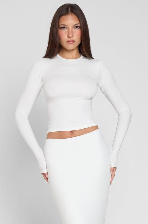 Leau Everyday Jersey Long Sleeve Top In White