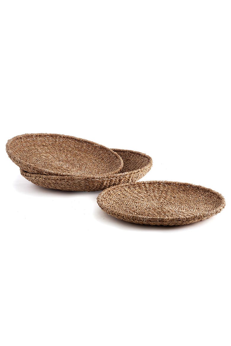 Seagrass Round Trays Set of 3, Main, color, Beige