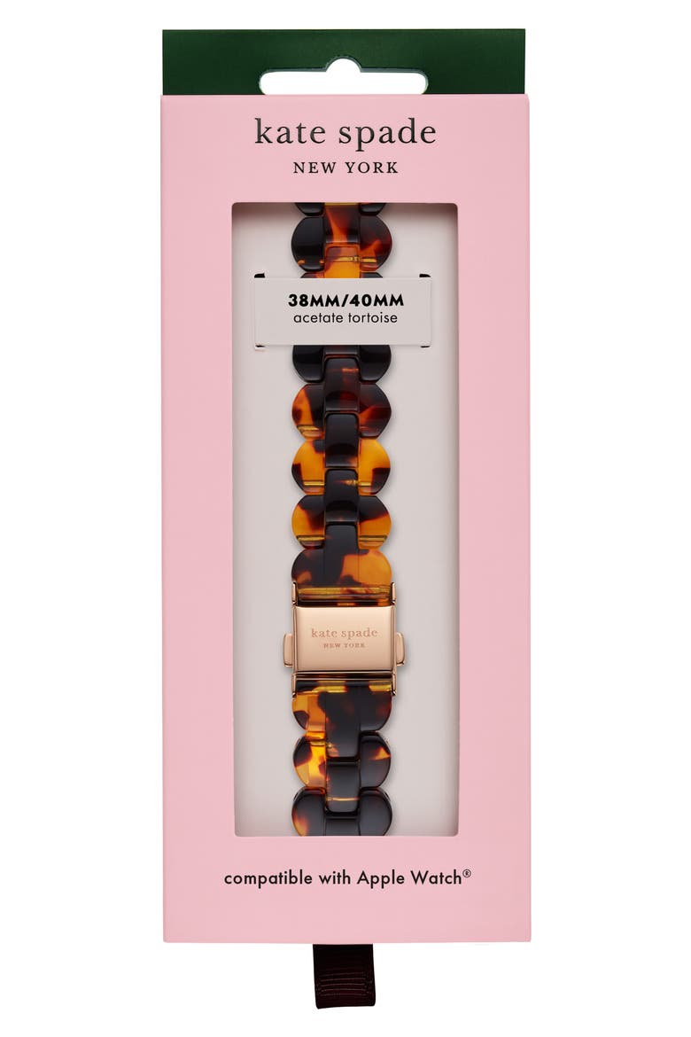 acetate 16mm Apple Watch® bracelet watchband, Alternate, color, TORTOISE
