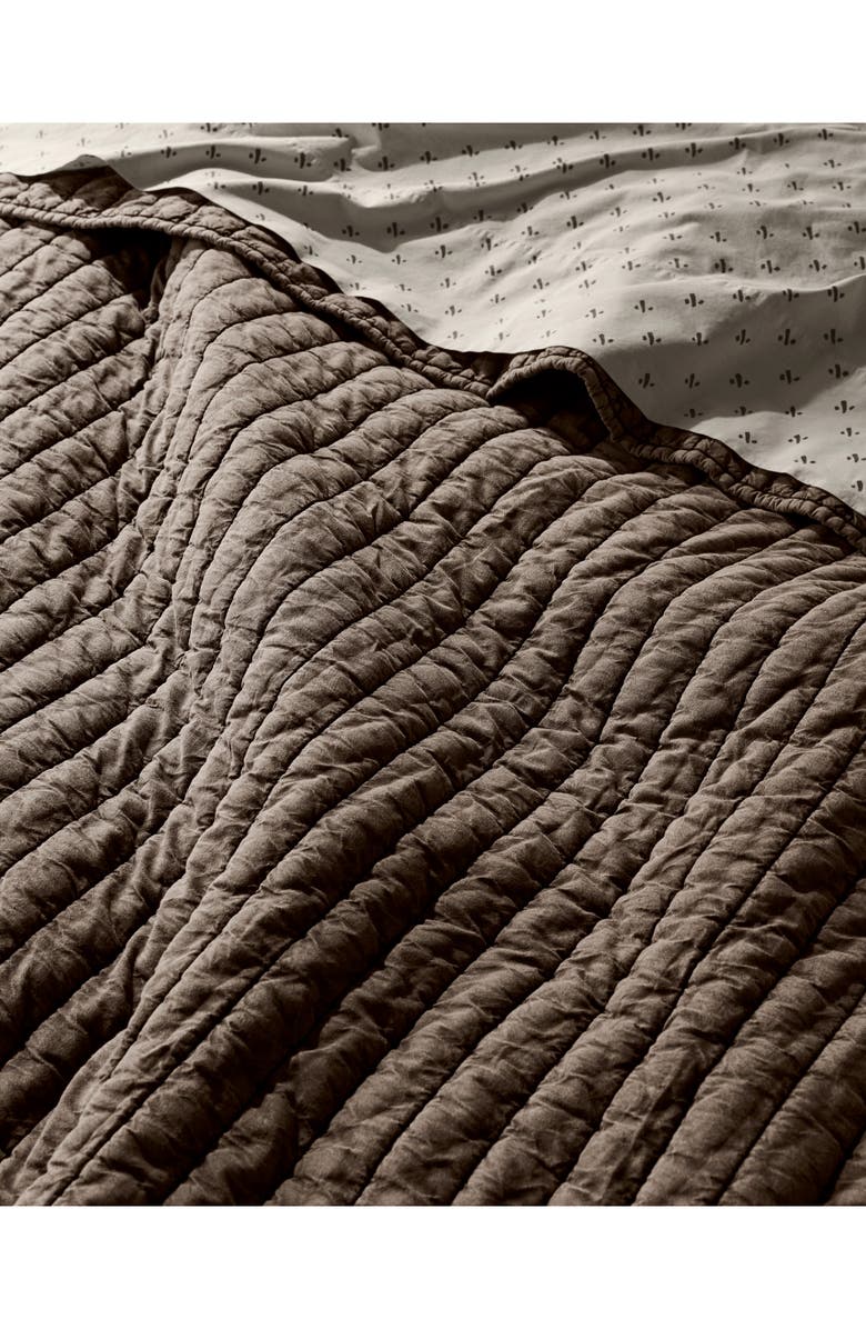 Parachute Garment Dye Channel Quilted Quilt, Alternate, color, Warm Grey