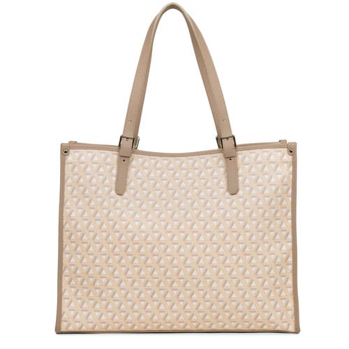 Lancaster Shoulder Tote Bag L Ikon In Beige