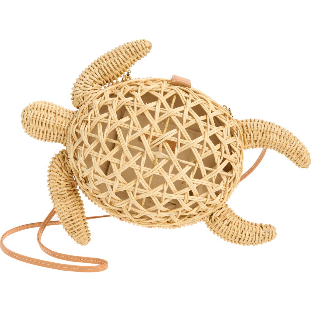 Poolside The Tortoise Rattan Convertible Clutch In Neutral