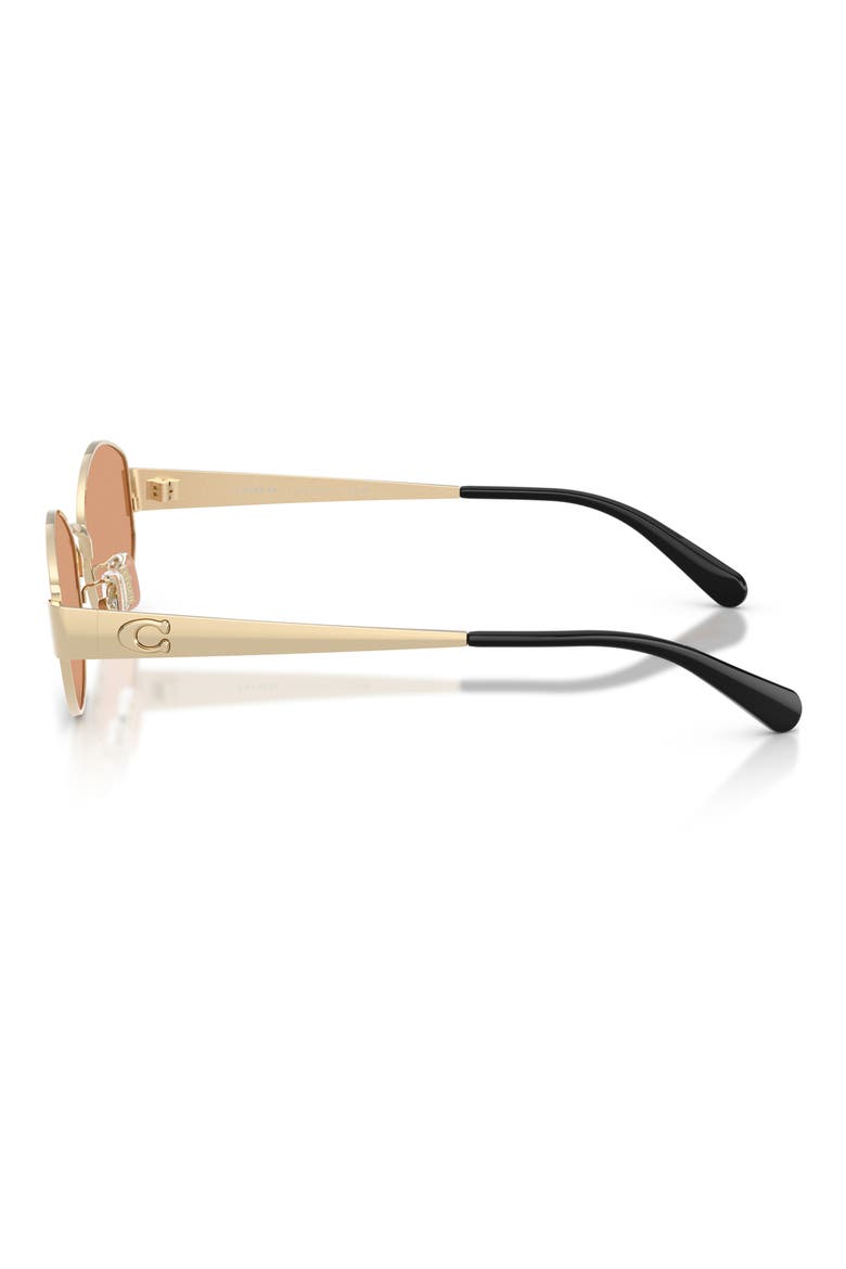 57mm Irregular Sunglasses, Alternate, color, LIGHT GOLD / LIGHT BROWN