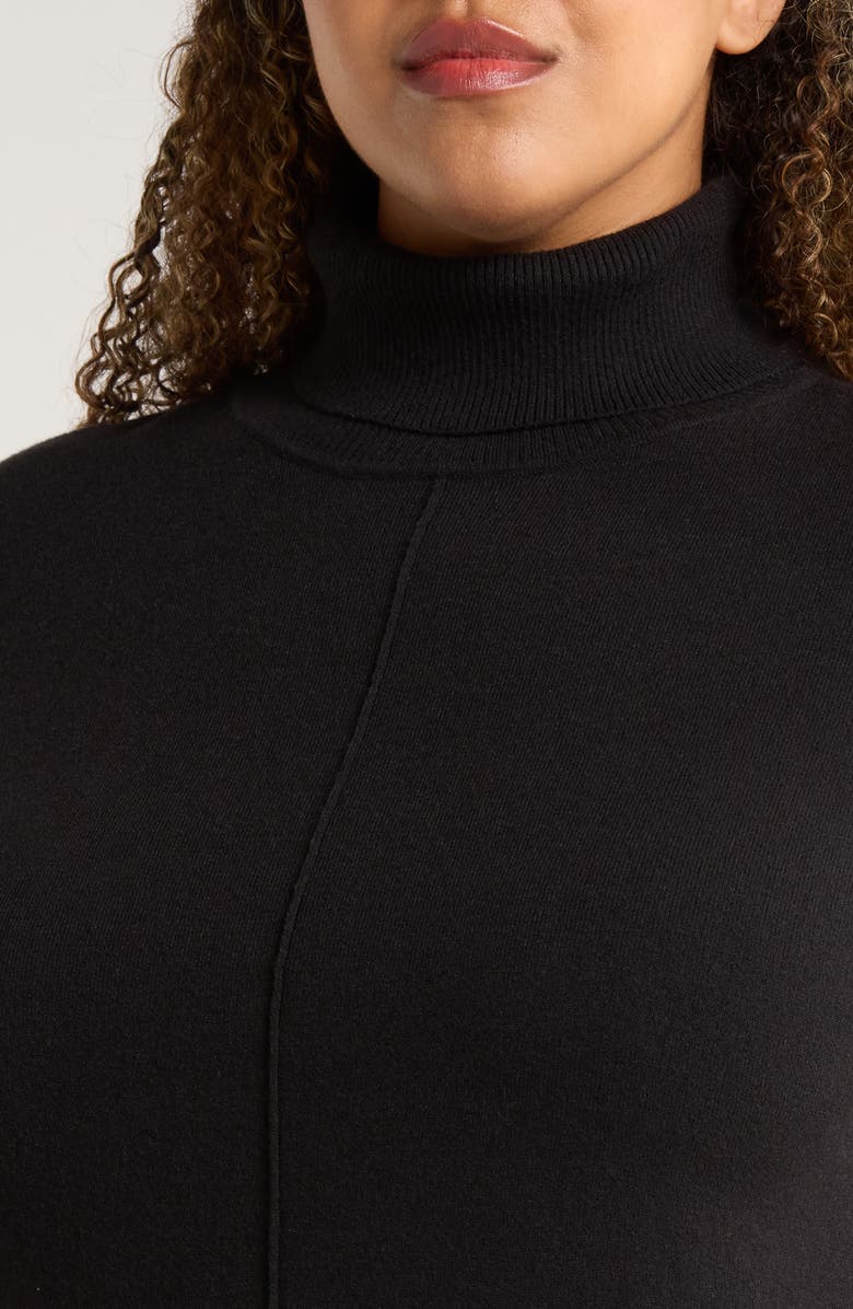 Jones New York Turtleneck Seam Front Bouclé Sweater, Alternate, color, 