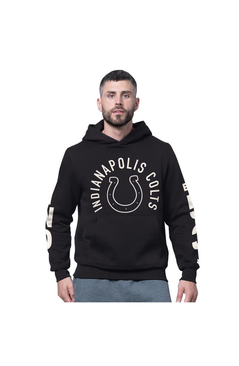 STARTER Men's Starter Black Indianapolis Colts Handoff Fleece Hoodie Sweatshirt, Main, color, Black