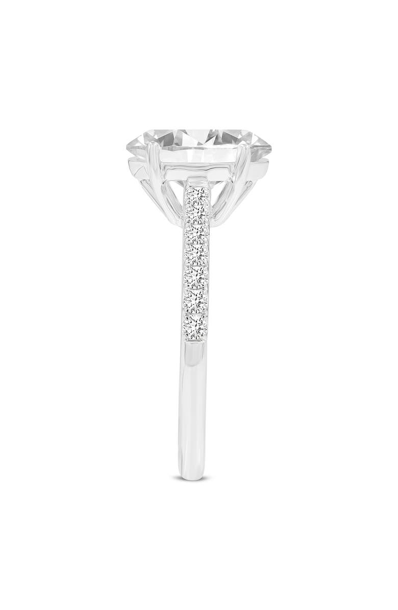 LuvMyJewelry Prose 14K Gold Oval Lab Grown Diamond Engagement Ring - 2.4 Ct, Alternate, color, 14K White Gold
