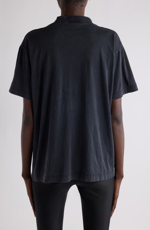 Shop Balenciaga Small Fit Pigalle Graphic T-shirt In 1041 Faded Washed Black