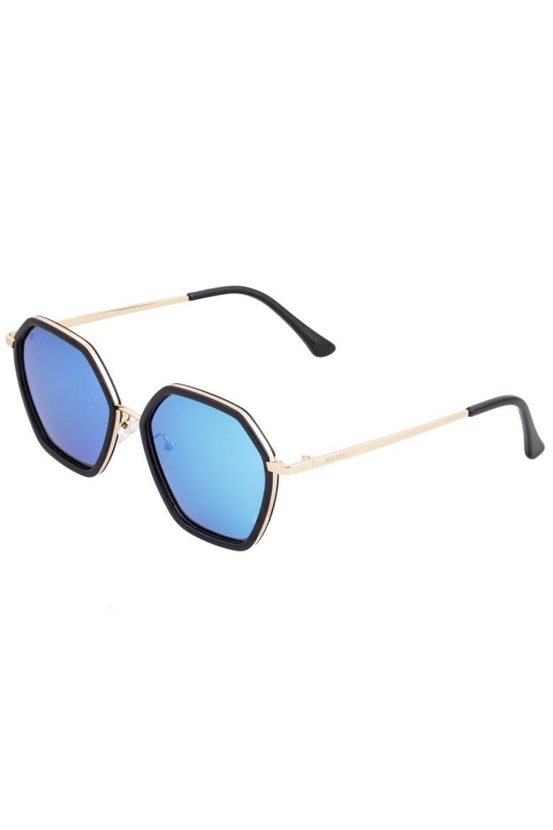 Ariana Polarized Sunglasses, Main, color, Black/Blue