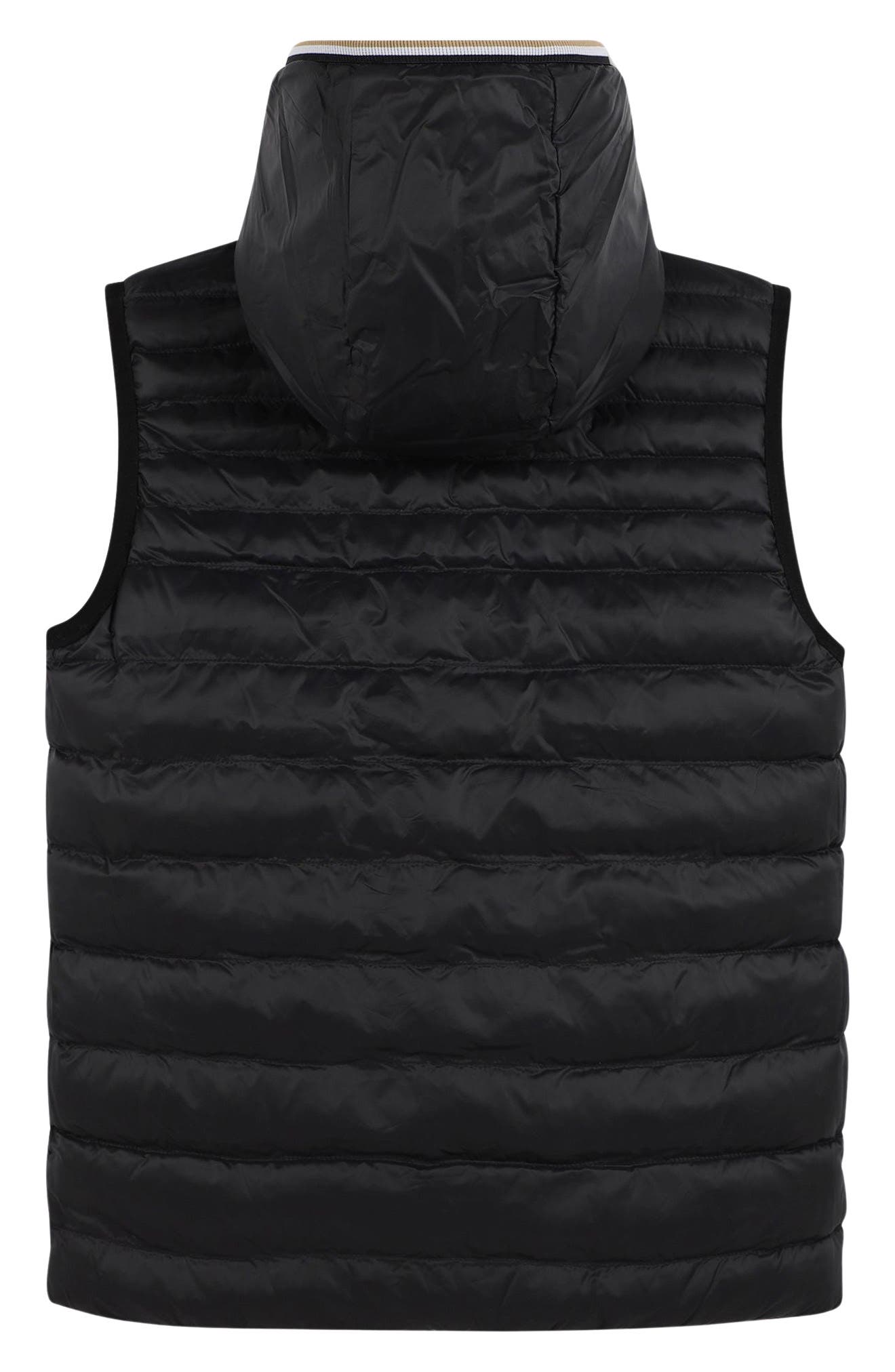 BOSS Kidswear Kids' Hooded Reversible Puffer Vest | Nordstrom