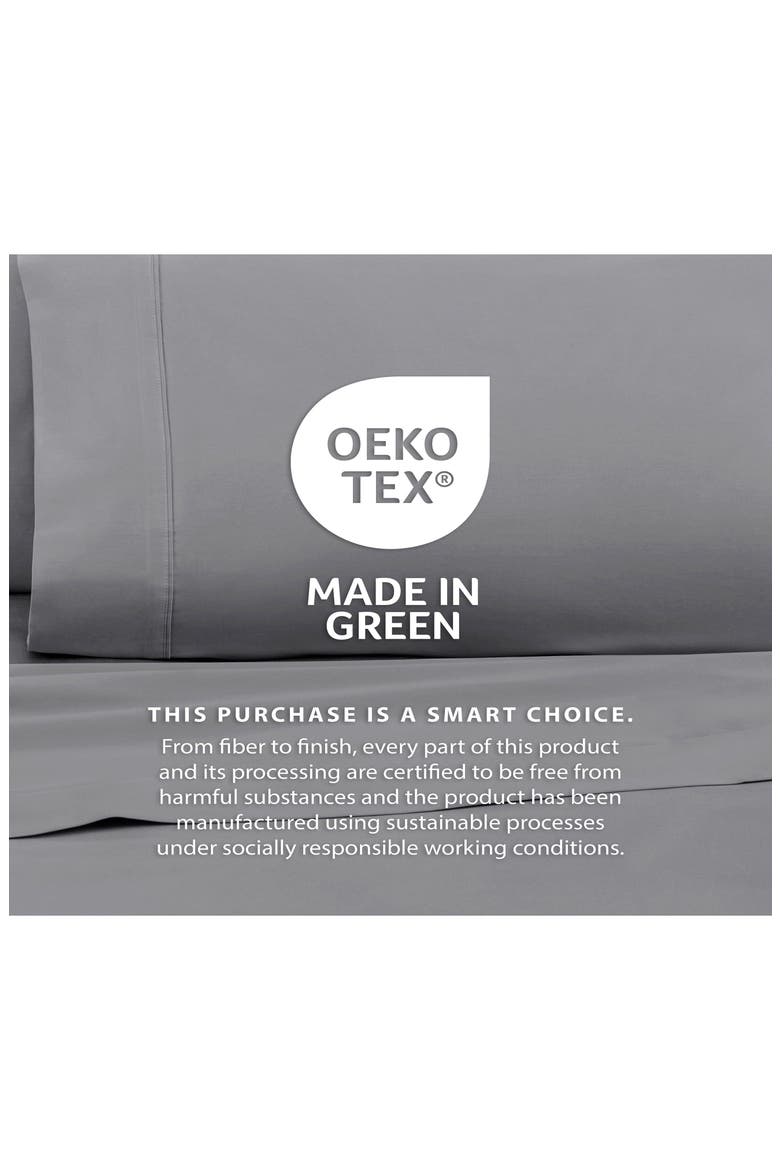 Solid 400 Thread Count Cotton Sateen Sheet Set, Alternate, color, GREY