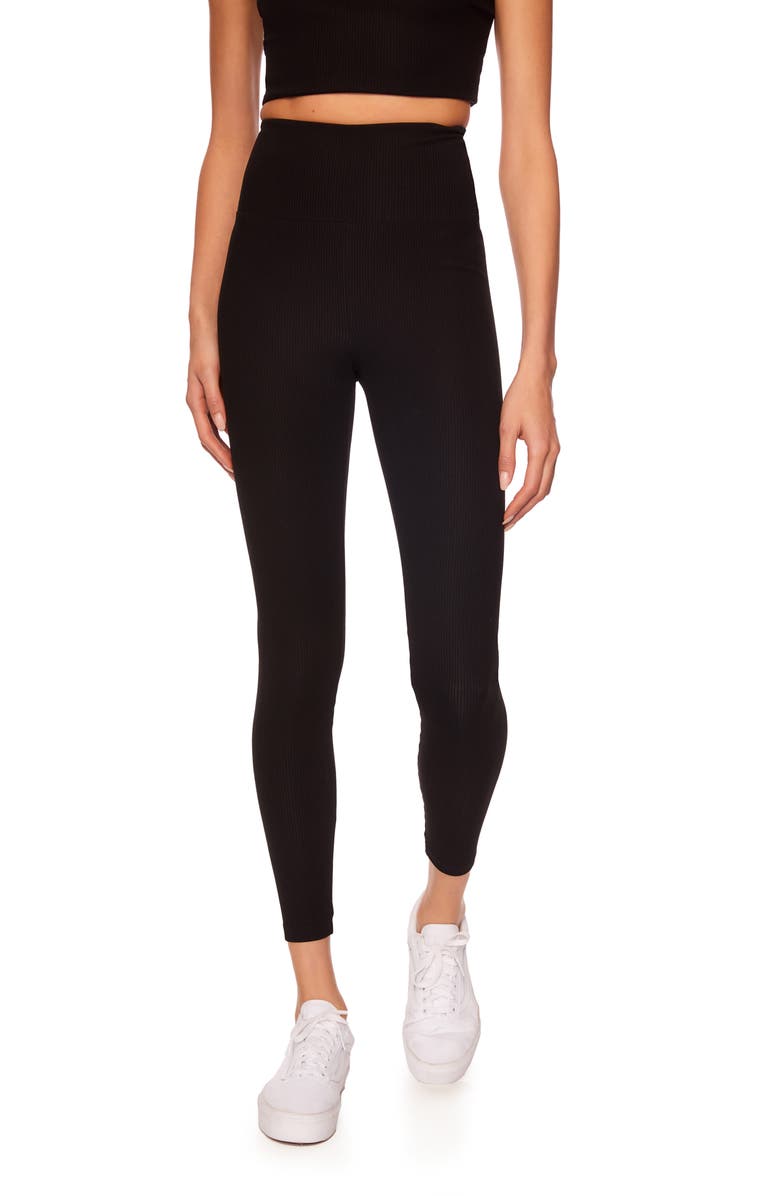 Susana Monaco Rib High Waist Leggings, Main, color, 