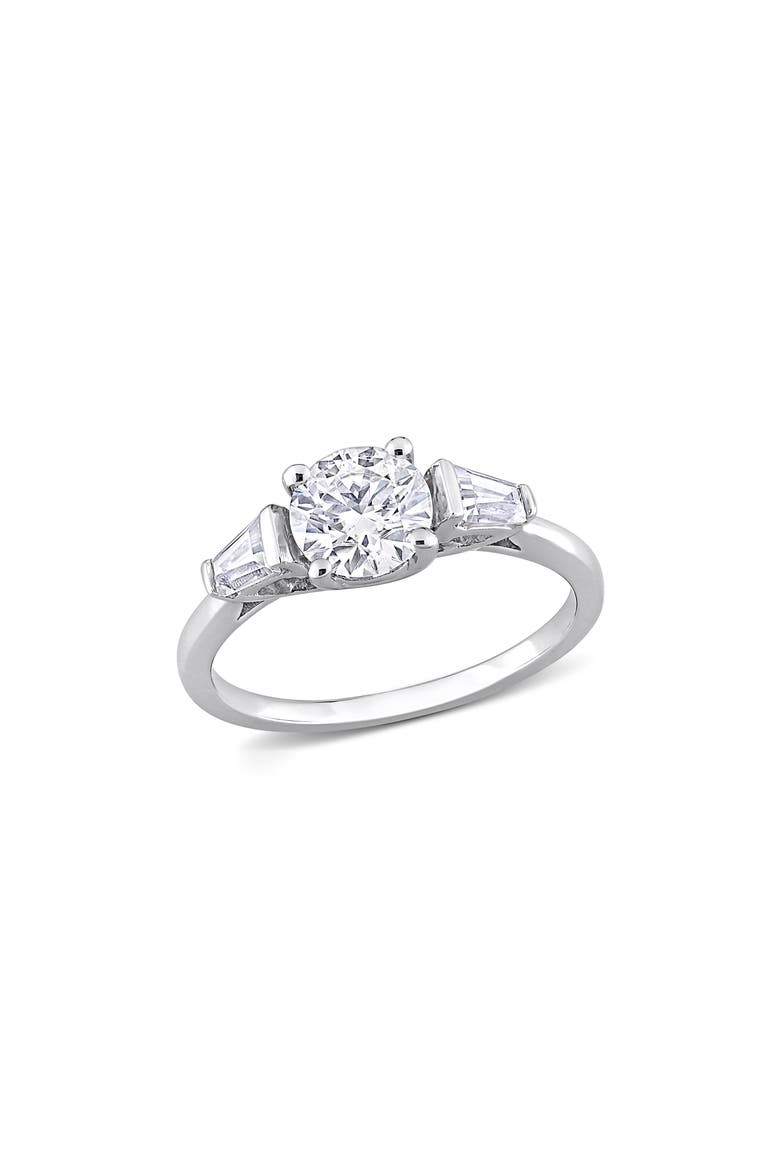 Dew Lab Grown Moissanite Tapered Ring, Main, color, WHITE