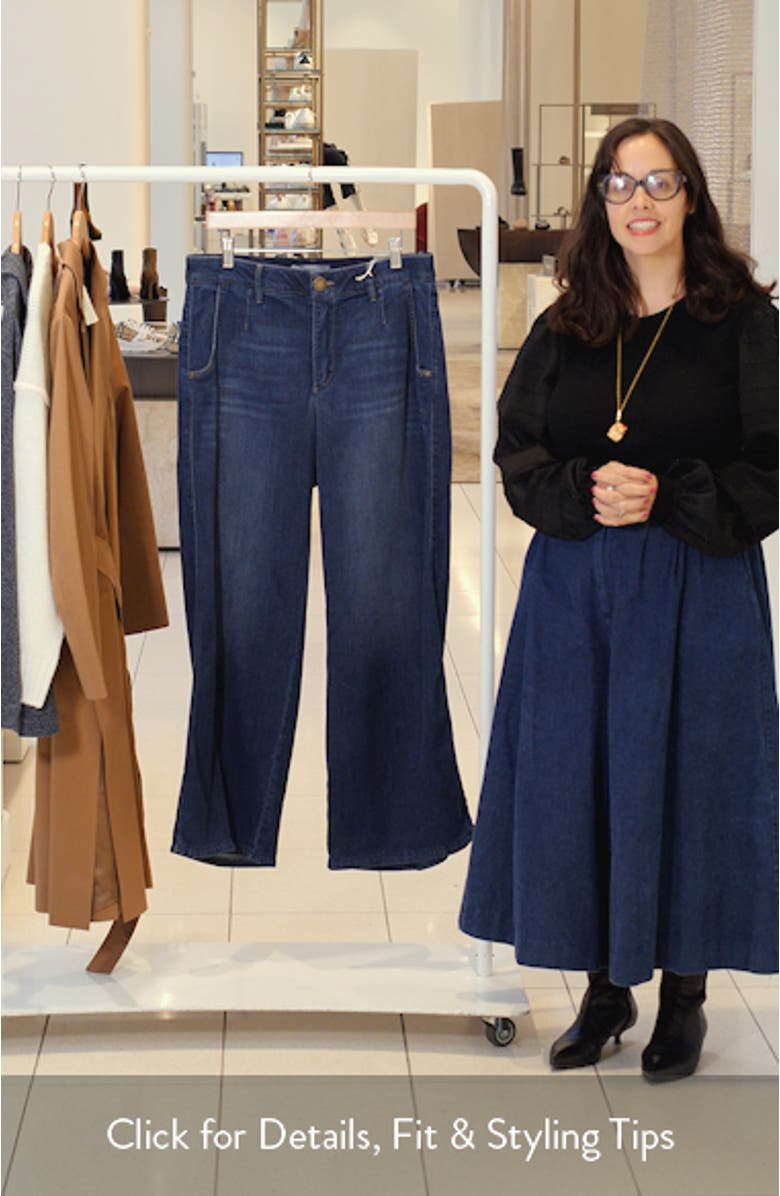 Whitney 'Ab'Solution Skyrise Wide Leg Ankle Jeans, sales video thumbnail