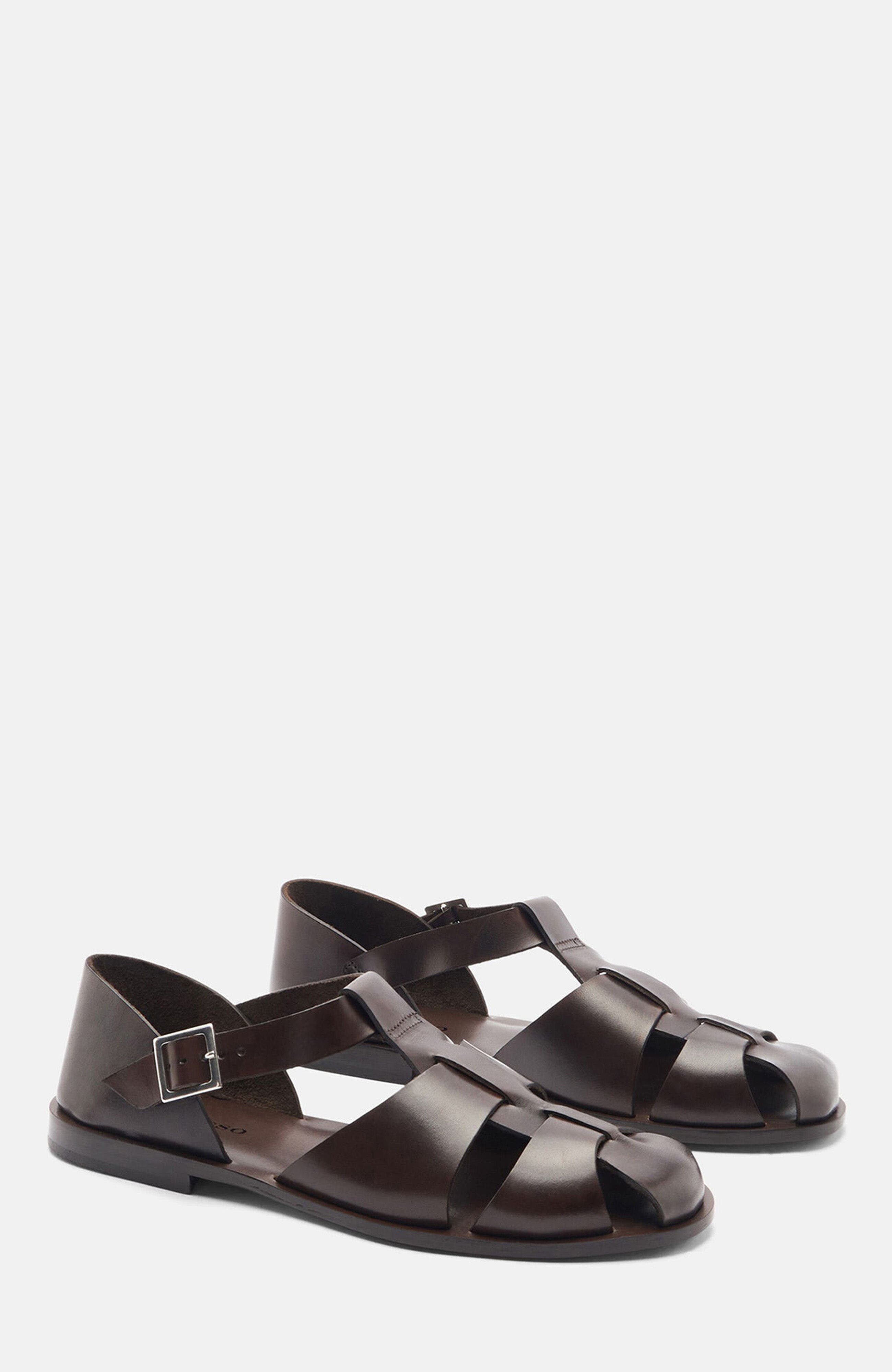 Apollo Sandals, Alternate, color, Brown - Calf