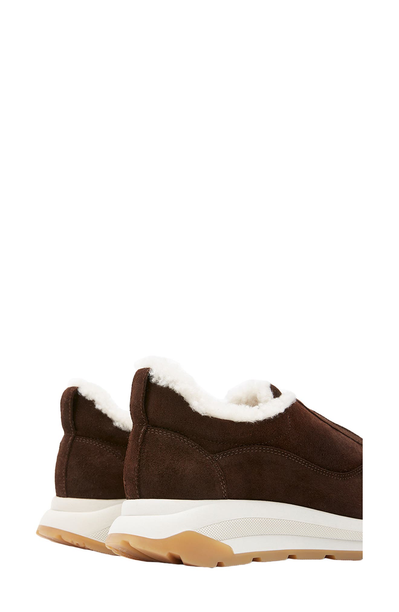 Vada City Dry™ Genuine Shearling Lining Waterproof Slip-On Sneaker, Alternate, color, BRUNETTE SUEDE