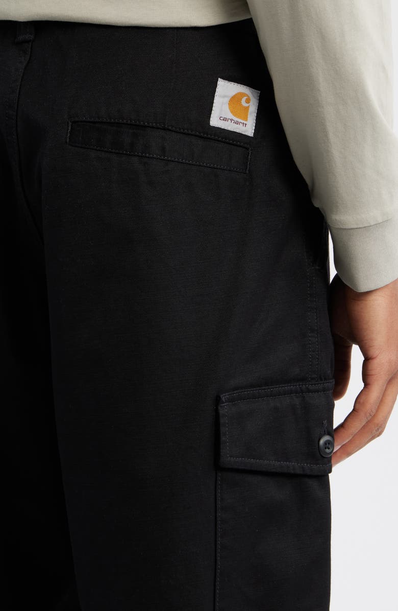 Carhartt Work In Progress Brady Cotton Twill Cargo Pants, Alternate, color, Black (Rinsed)