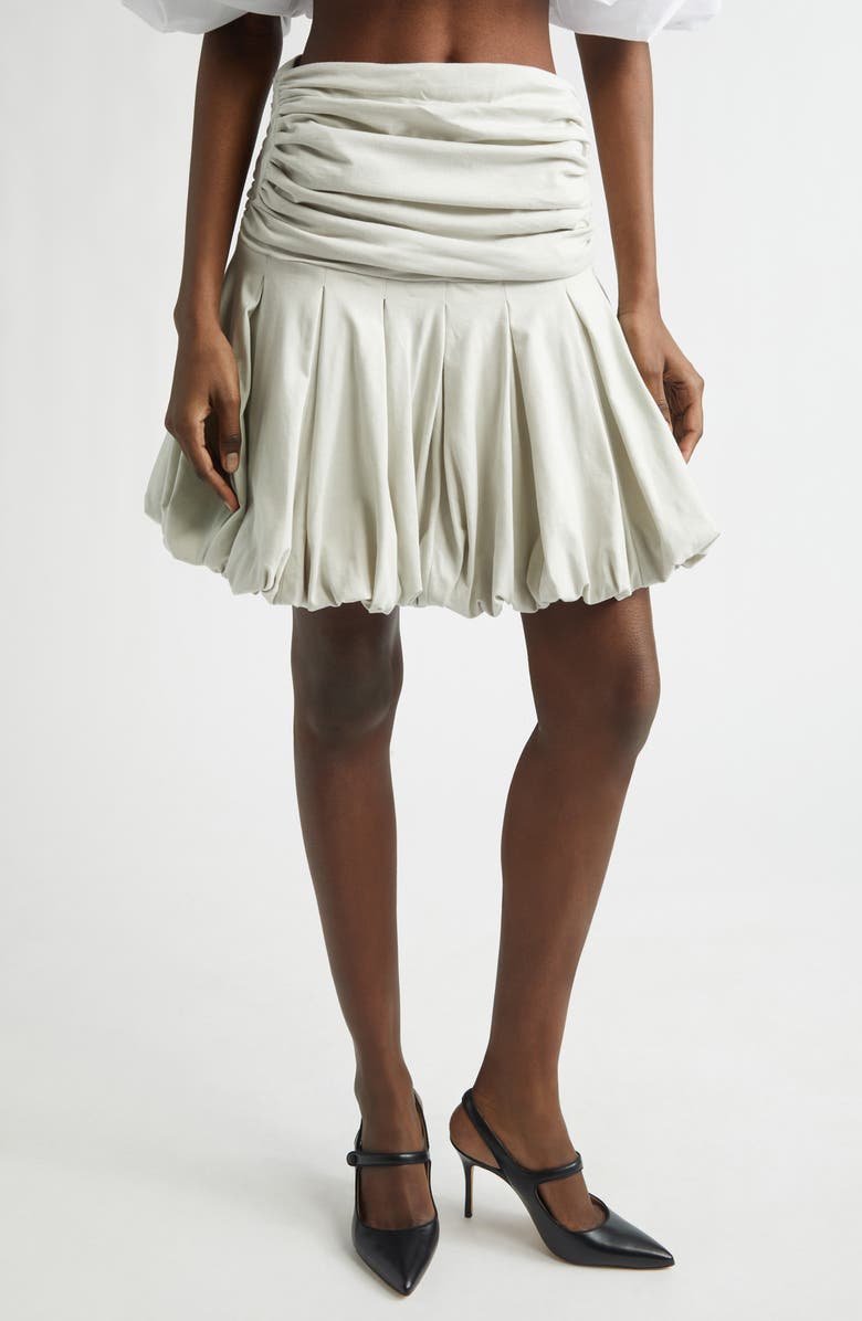 renaissance renaissance Qajar Pleated Bubble Hem Jersey Miniskirt, Main, color, 