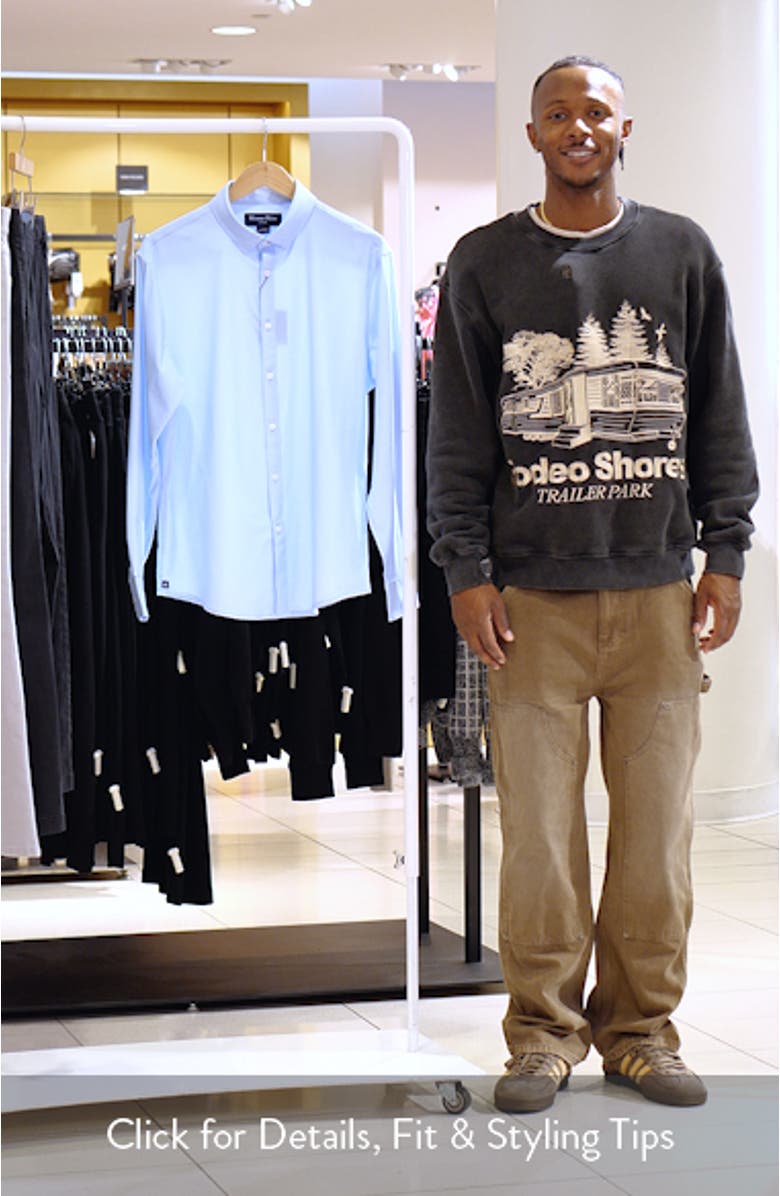 Leeward No Tuck Trim Fit Performance Button-Up Shirt, sales video thumbnail