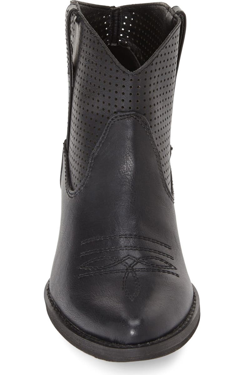 Very Volatile 'Mishka' Perforated Western Bootie, Alternate, color,