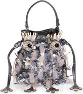 Anya Hindmarch Creature Embellished Suede Crossbody Bag