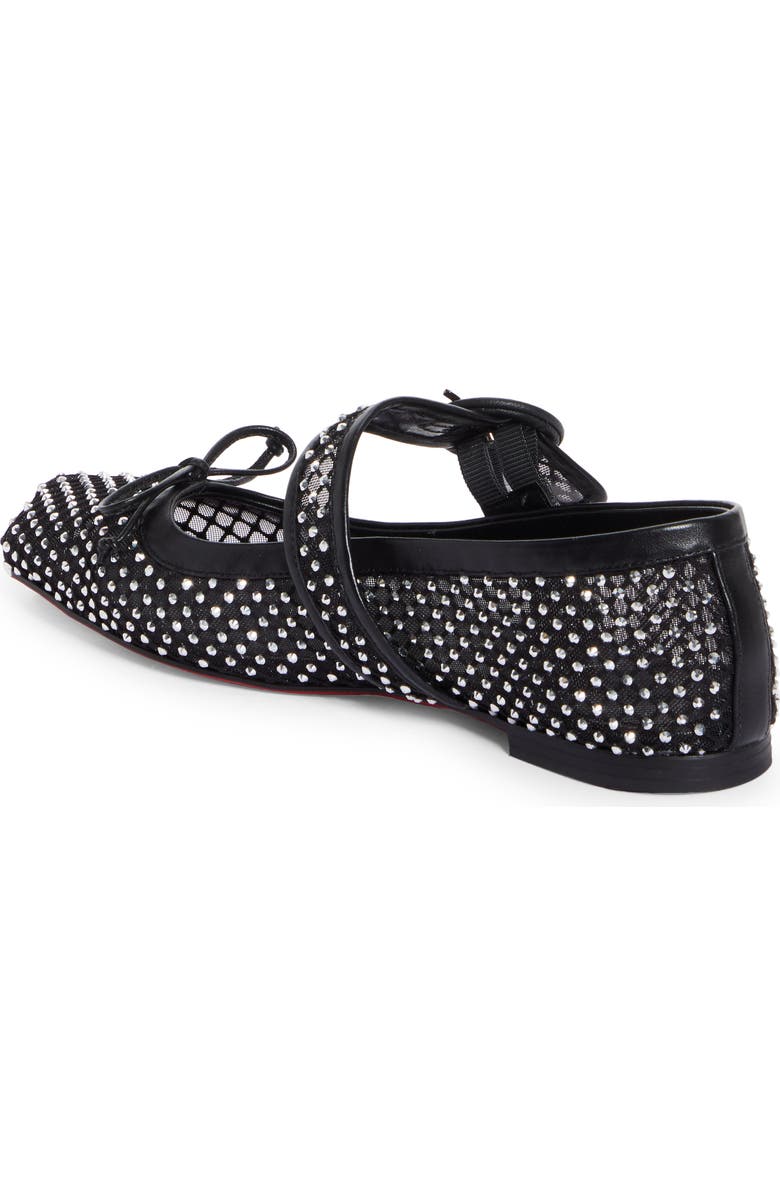 Christian Louboutin Mamastrapitna Crystal Embellished Mesh Flat, Alternate, color,