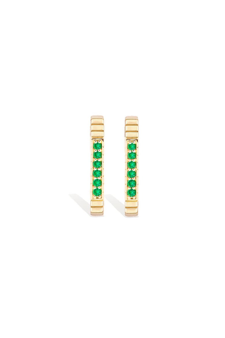 Spark Octagon Hoop Earring, Alternate, color, Emerald-Gold