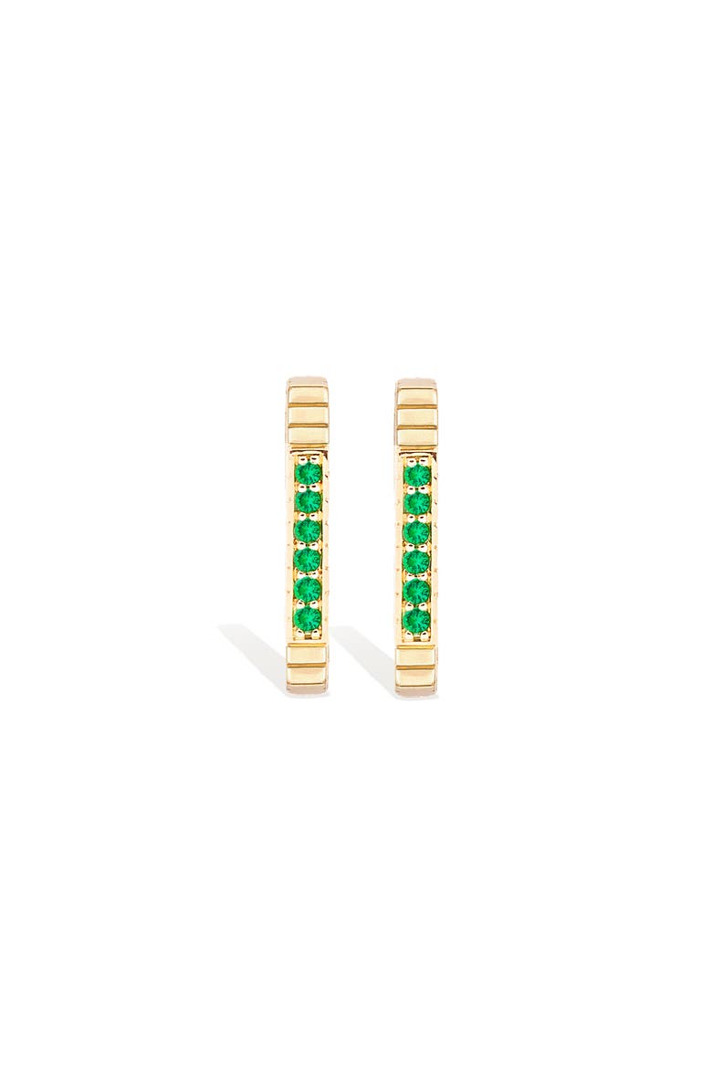 Campbell + Charlotte Spark Octagon Hoop Earring, Alternate, color, Emerald-Gold