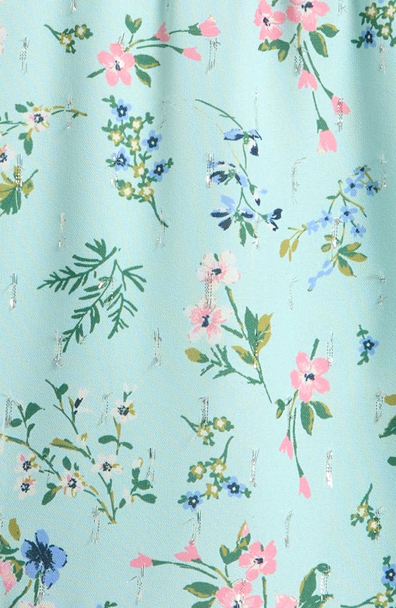 Ava & Yelly Kids' Ruffle Clip Dot Chiffon Dress, Alternate, color, Mint