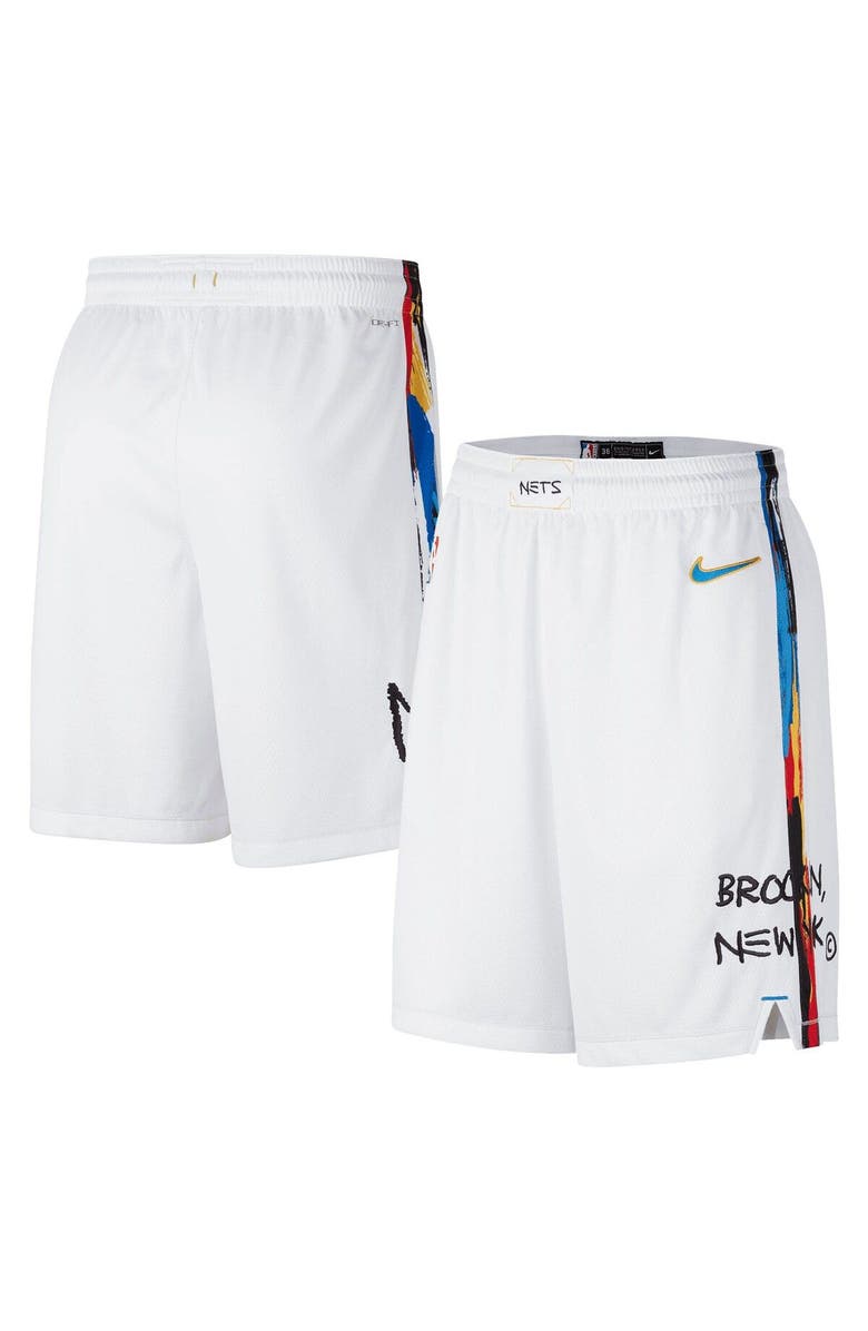 Nike Men's Nike White Brooklyn Nets 2022/23 City Edition Swingman Shorts, Main, color, 