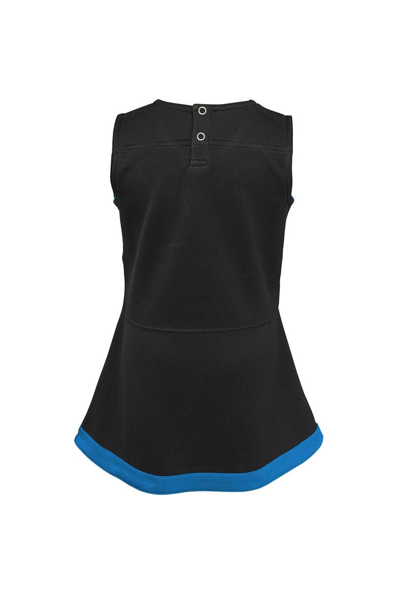 Girls Infant Black Carolina Panthers Cheer Captain Jumper Dress, Alternate, color, Black