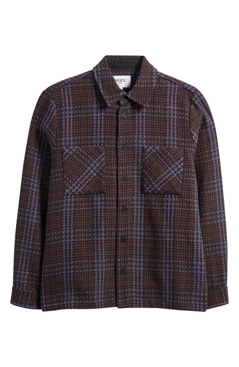 Whiting Plaid Recycled Cotton Blend Shirt Jacket