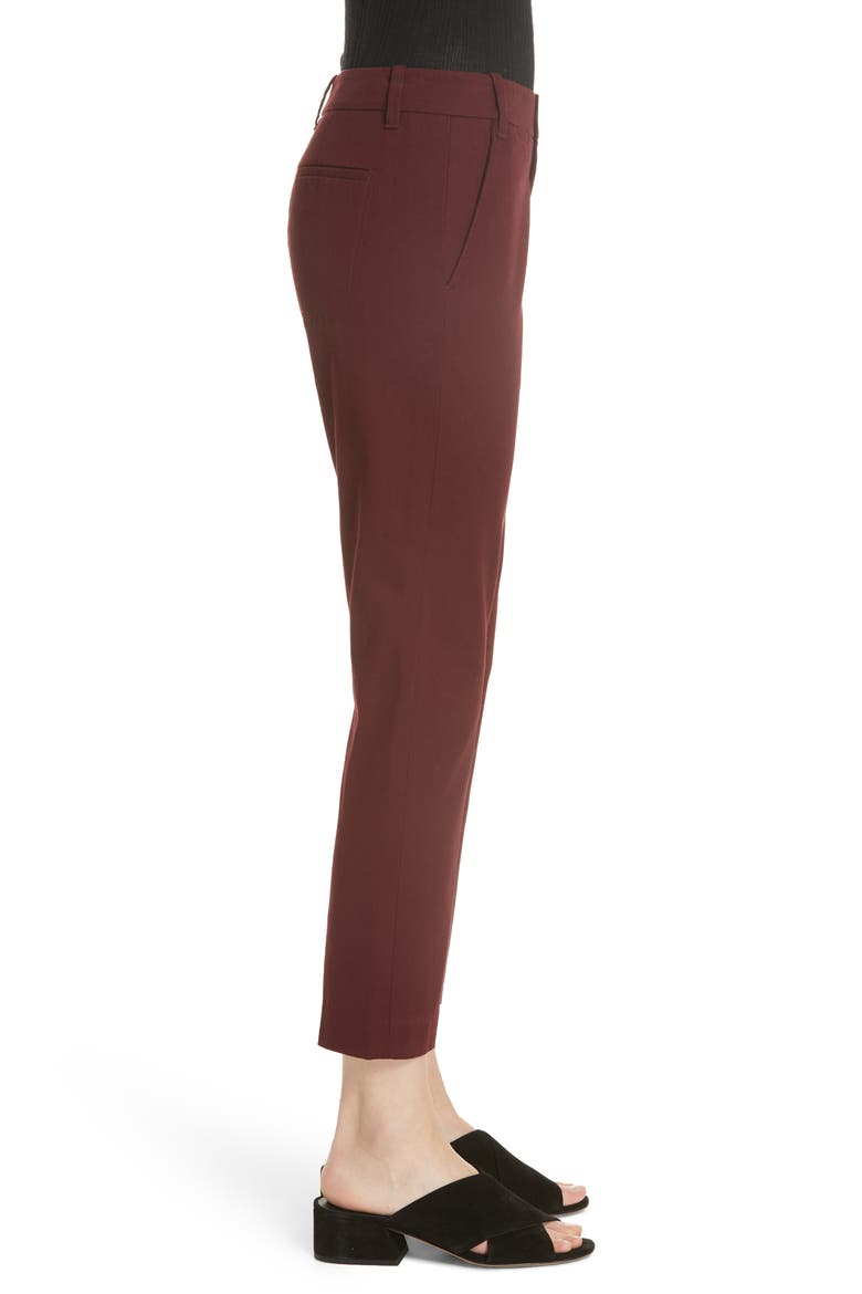 Coin Pocket Chino Pants, Alternate, color, BLACK CHERRY