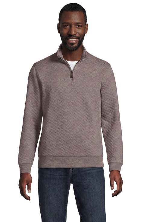 Long Sleeve Quilted Bedford Quarter Zip Pullover