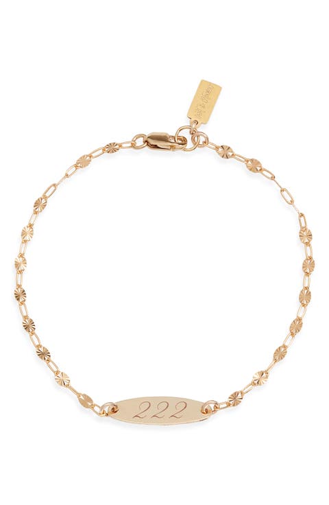 Engraved Angel Number Bracelet